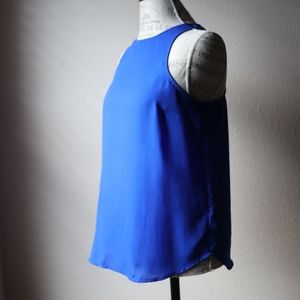 Express Cobalt Blue Zipper Back Top